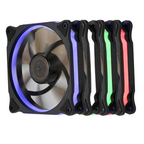 120mm Silent Computer Case Cooler Cooling Fan LED Lights